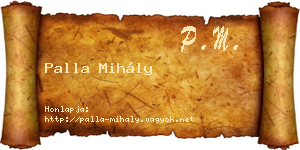 Palla Mihály névjegykártya