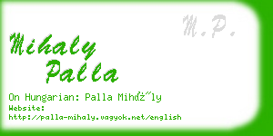 mihaly palla business card